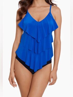 Magicsuit Rita Tankini Top Size 14 EUC